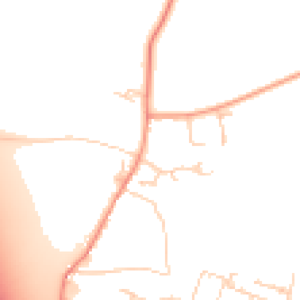 Daytime road noise heatmap for OX14 4FG