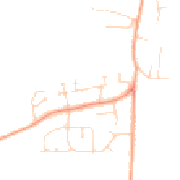 Daytime road noise heatmap for OX14 4FL