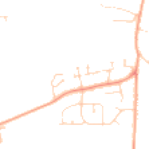 Daytime road noise heatmap for OX14 4FS