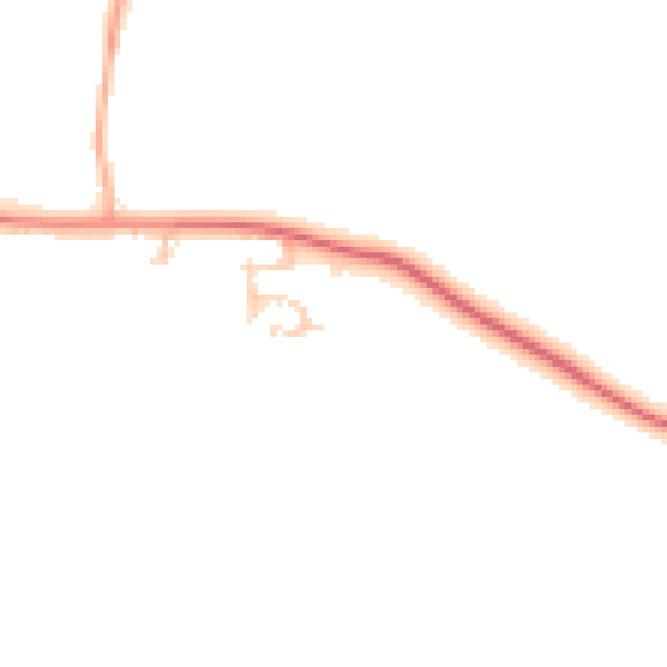 Daytime road noise heatmap for OX14 4GD