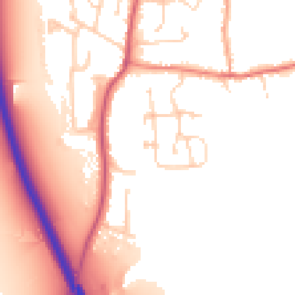 Daytime road noise heatmap for OX14 4GL