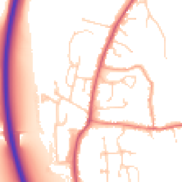 Daytime road noise heatmap for OX14 4JB