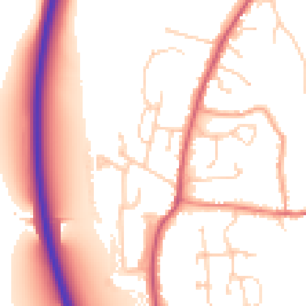 Daytime road noise heatmap for OX14 4JE