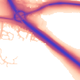 Daytime road noise heatmap for OX14 4LS