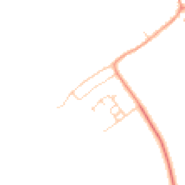 Daytime road noise heatmap for OX14 4QB