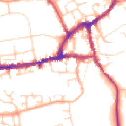 Daytime road noise heatmap for OX14 5BG