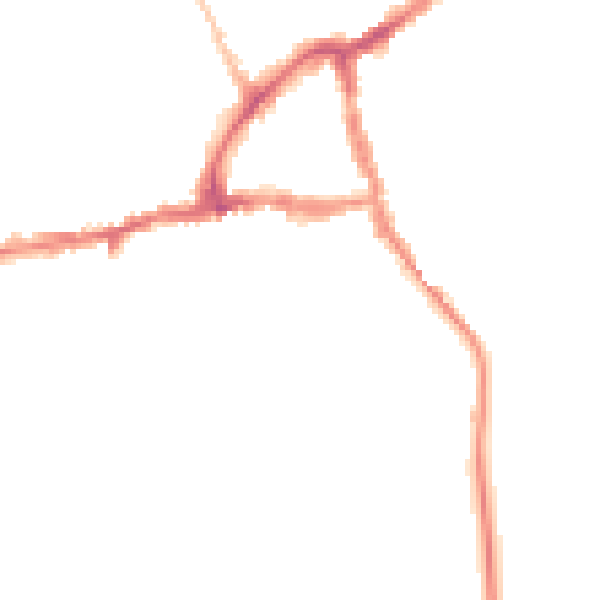 Night-time road noise heatmap for OX14 5BP
