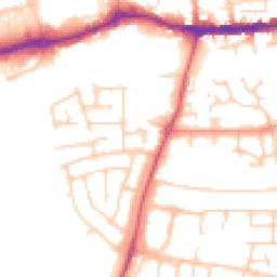 Daytime road noise heatmap for OX14 5PY