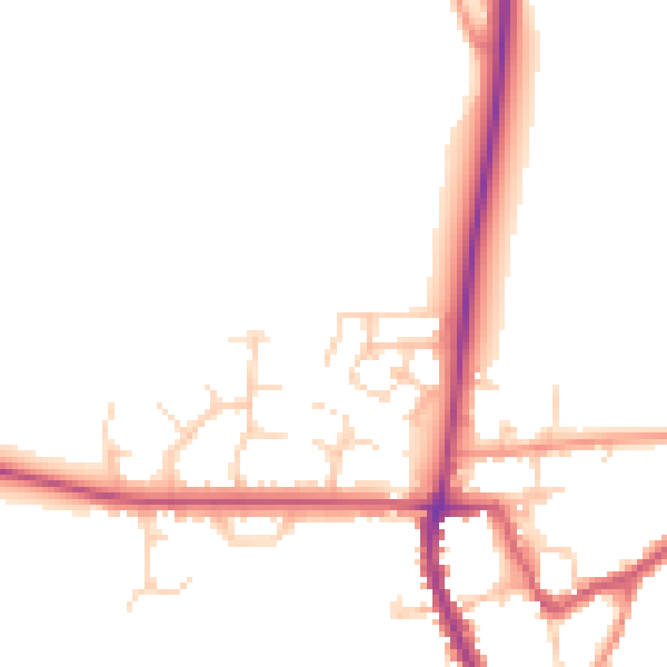 Daytime road noise heatmap for OX15 0AE