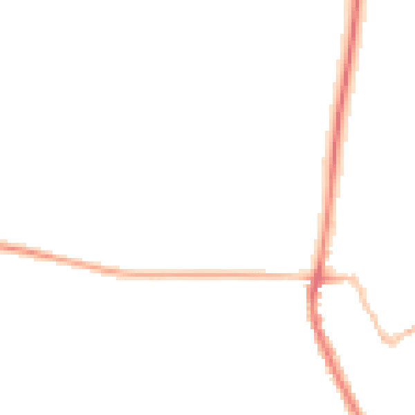 Night-time road noise heatmap for OX15 0RT