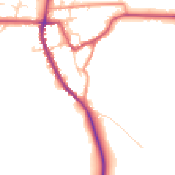 Daytime road noise heatmap for OX15 0SY