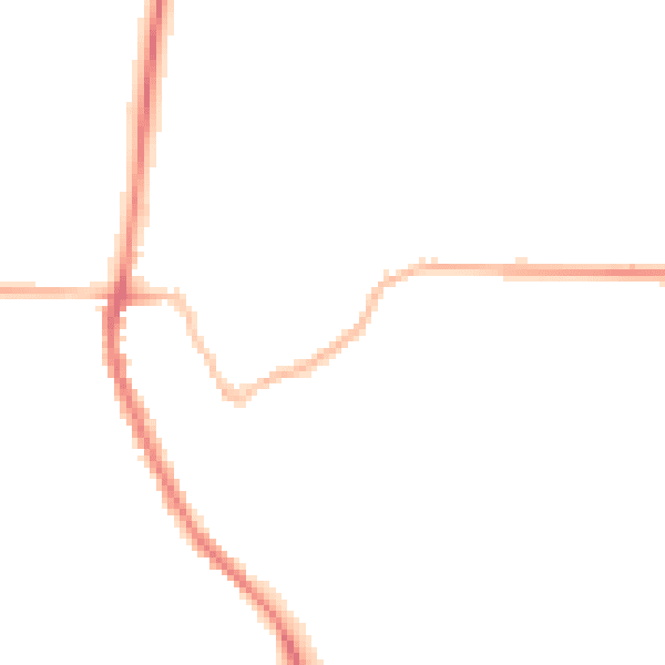 Night-time road noise heatmap for OX15 0TE