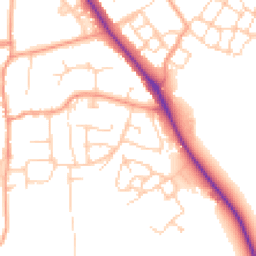 Daytime road noise heatmap for OX15 4AJ