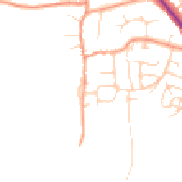 Daytime road noise heatmap for OX15 4DT
