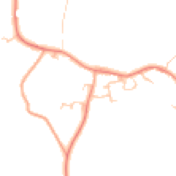 Daytime road noise heatmap for OX15 5BN