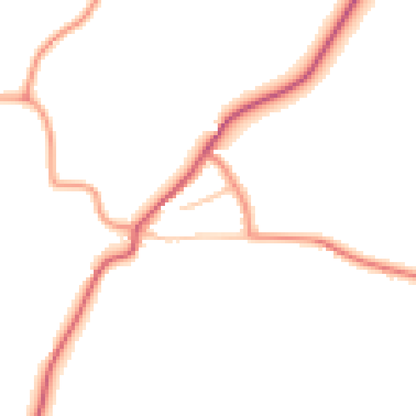 Daytime road noise heatmap for OX15 5DX