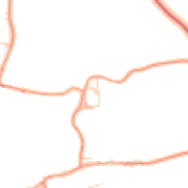 Daytime road noise heatmap for OX15 5RQ
