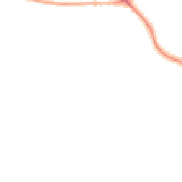 Night-time road noise heatmap for OX16 0EG