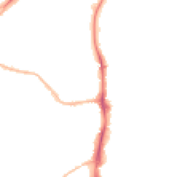 Night-time road noise heatmap for OX16 2EL