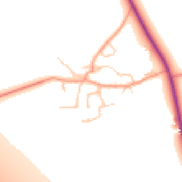 Daytime road noise heatmap for OX17 1BE