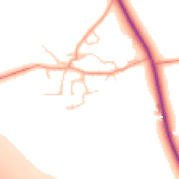 Daytime road noise heatmap for OX17 1BG