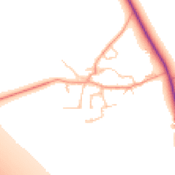 Daytime road noise heatmap for OX17 1BH