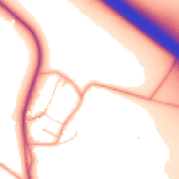 Daytime road noise heatmap for OX17 1BS