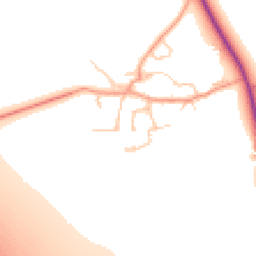 Daytime road noise heatmap for OX17 1DN