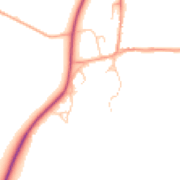 Daytime road noise heatmap for OX17 1LY