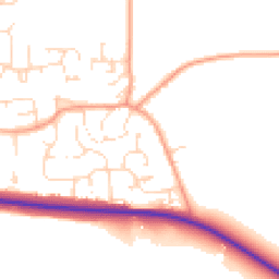 Daytime road noise heatmap for OX17 2LD