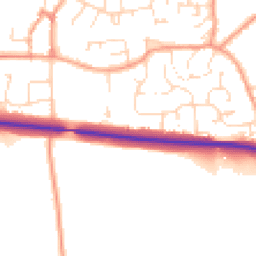 Daytime road noise heatmap for OX17 2NJ