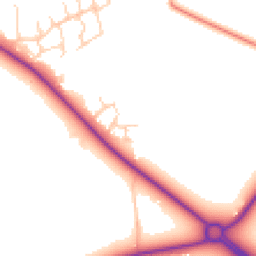 Daytime road noise heatmap for OX20 1GE