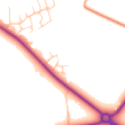 Daytime road noise heatmap for OX20 1GF
