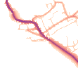 Daytime road noise heatmap for OX20 1UF