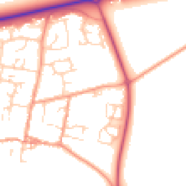 Daytime road noise heatmap for OX29 4FR