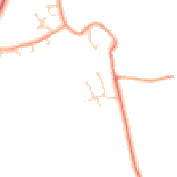 Daytime road noise heatmap for OX29 5BP