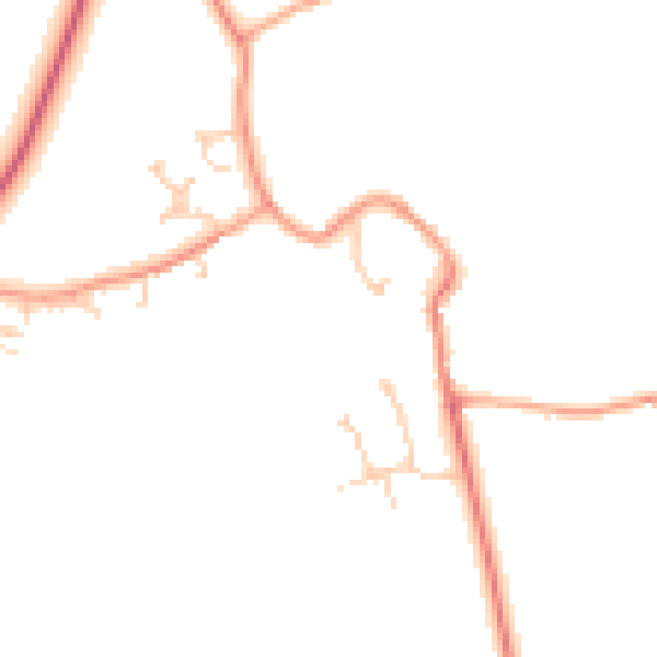 Daytime road noise heatmap for OX29 5BU