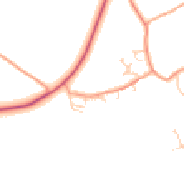 Daytime road noise heatmap for OX29 5SQ