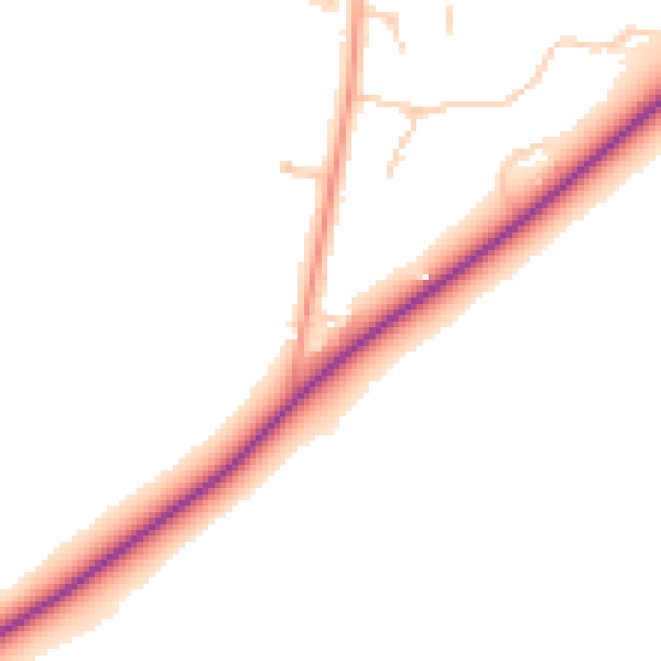 Daytime road noise heatmap for OX29 6RF