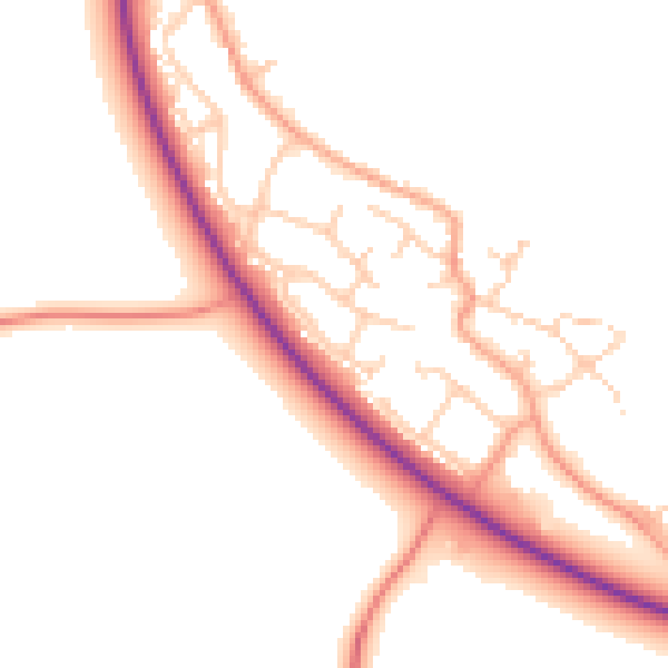 Daytime road noise heatmap for OX29 7YE