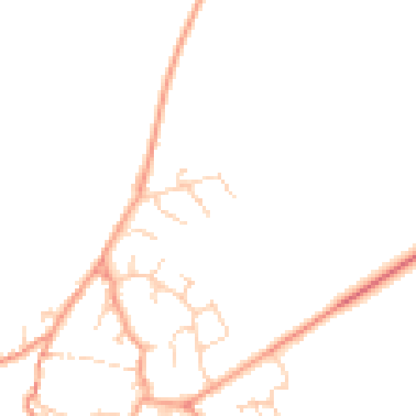 Daytime road noise heatmap for OX29 8LS