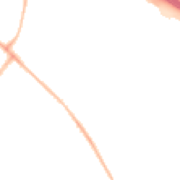 Night-time road noise heatmap for OX3 0AG