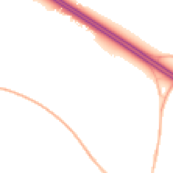 Night-time road noise heatmap for OX3 0PL