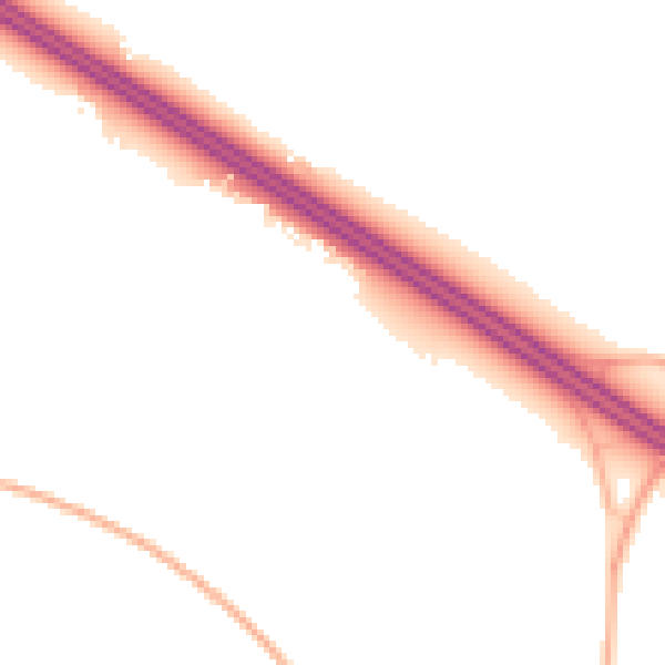Night-time road noise heatmap for OX3 0PU