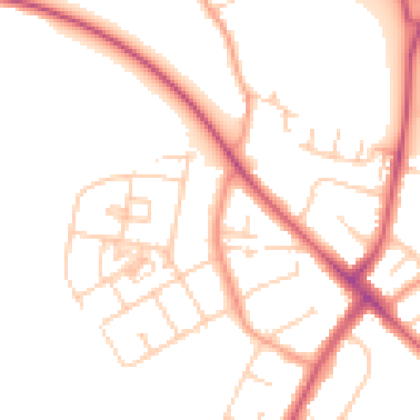 Daytime road noise heatmap for OX3 0RD