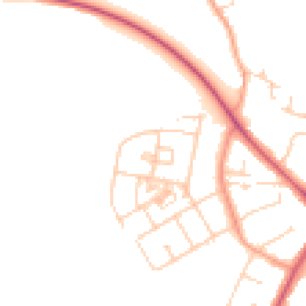 Daytime road noise heatmap for OX3 0SE