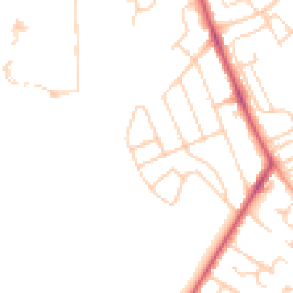 Daytime road noise heatmap for OX3 7EZ