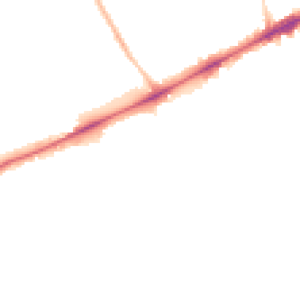 Night-time road noise heatmap for OX3 7QE