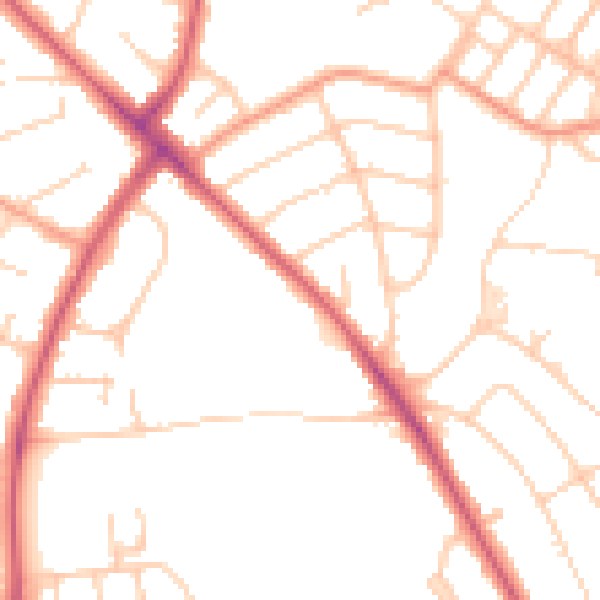 Daytime road noise heatmap for OX3 7TE