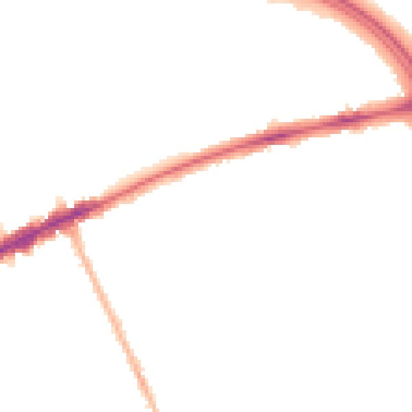 Night-time road noise heatmap for OX3 8AN
